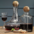 wholesale clear Glass whiskey Decanters with Wood Stoppers